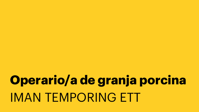 Operario/a de granja porcina