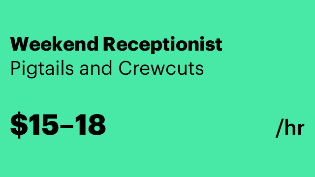 Weekend Receptionist