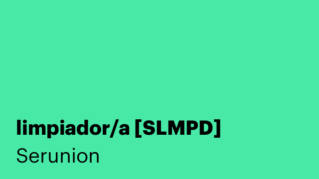 limpiador/a [SLMPD]