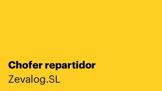 Chofer repartidor