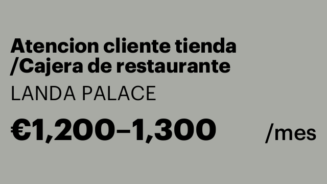 Atencion cliente tienda  /Cajera de restaurante