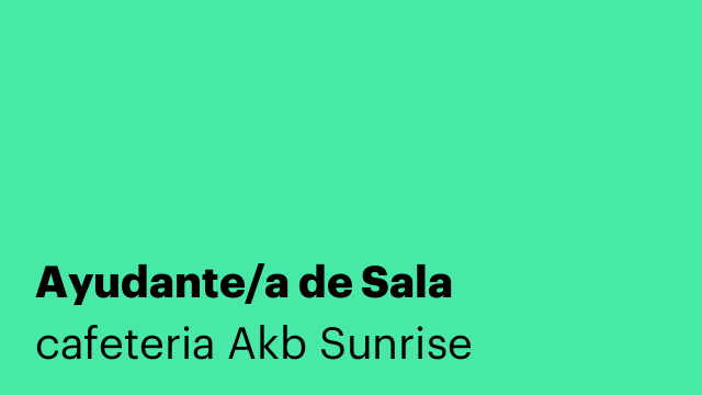 Ayudante/a de Sala