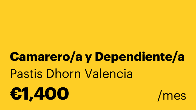 Camarero/a y Dependiente/a
