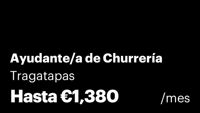 Ayudante/a de Churrería