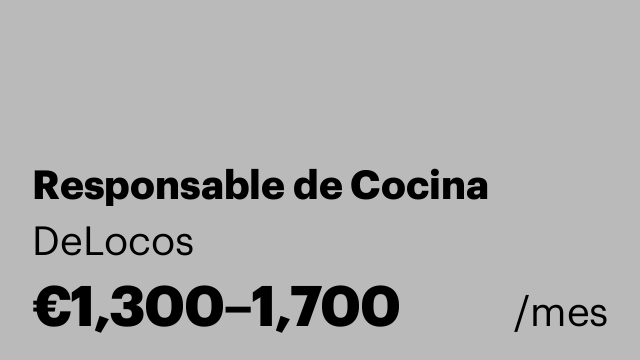 Responsable de Cocina