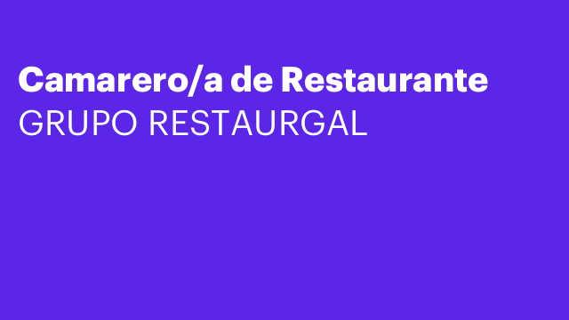 Camarero/a de Restaurante