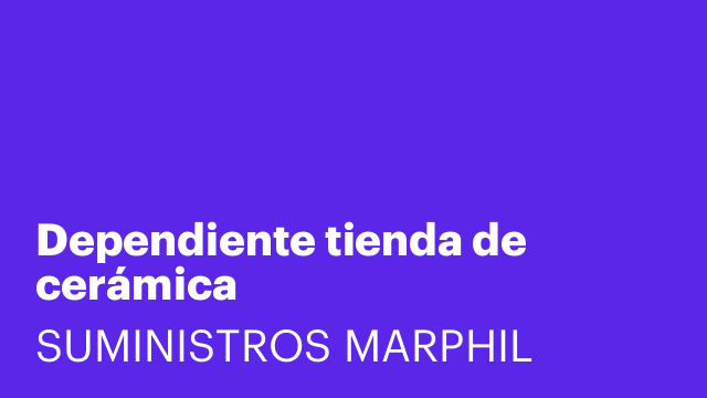 Dependiente tienda de cerámica