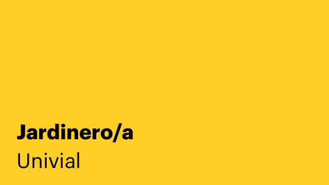 Jardinero/a