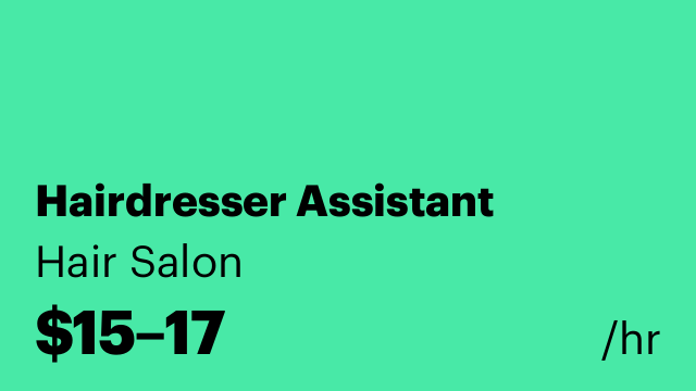Hairdresser Assistant