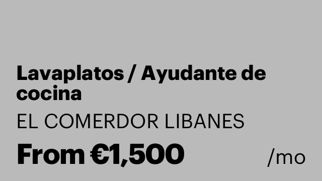 Lavaplatos / Ayudante de cocina