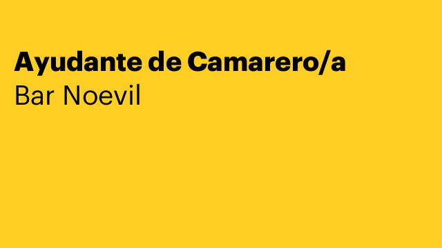 Ayudante de Camarero/a