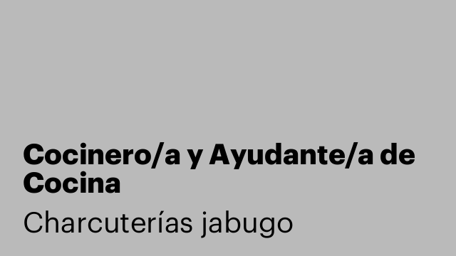 Cocinero/a y Ayudante/a de Cocina