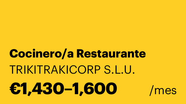 Cocinero/a Restaurante