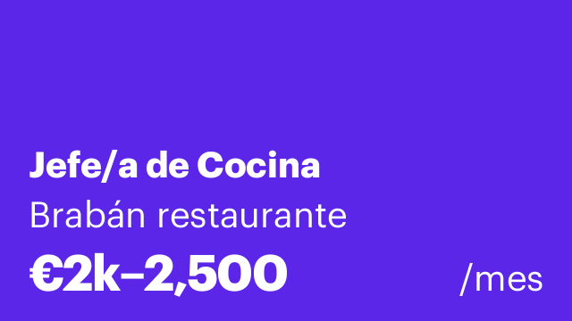Jefe/a de Cocina