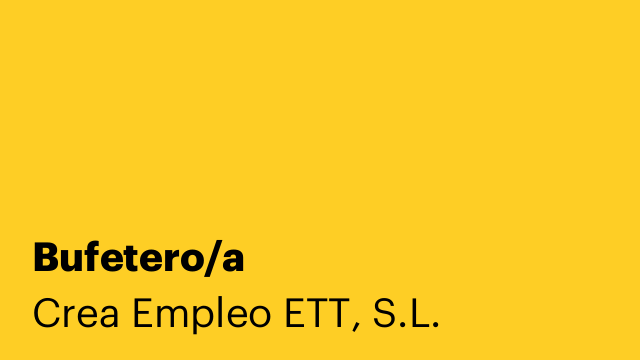 Bufetero/a