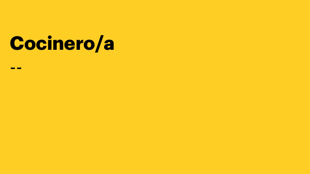 Cocinero/a