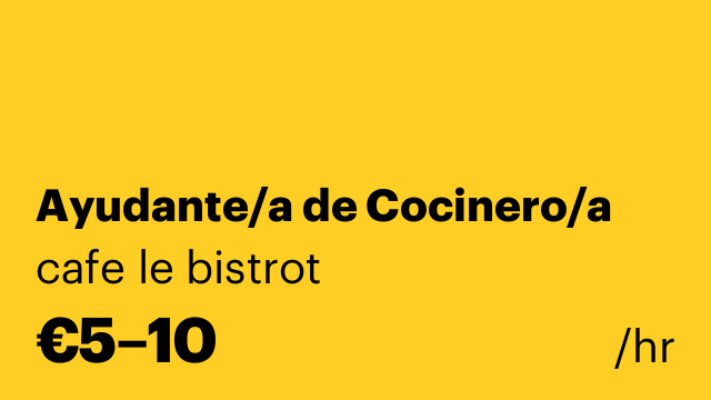 Ayudante/a de Cocinero/a