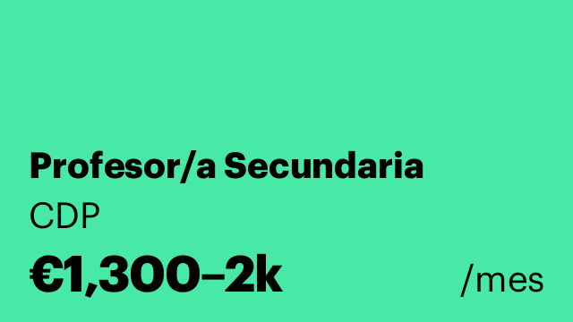 Profesor/a Secundaria