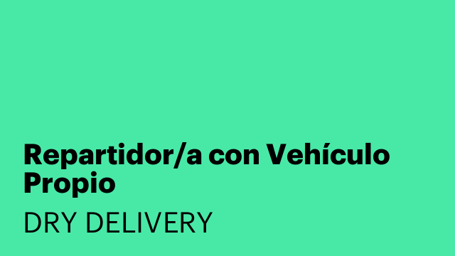 Repartidor/a con Vehículo Propio