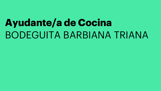 Ayudante/a de Cocina
