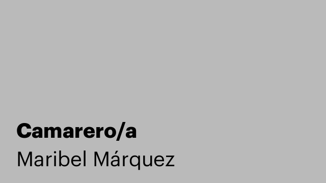 Camarero/a
