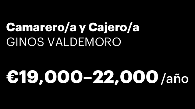 Camarero/a y Cajero/a