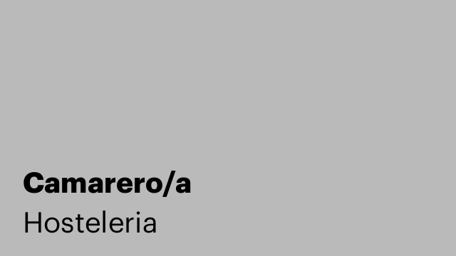 Camarero/a