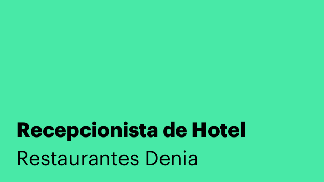 Recepcionista de Hotel