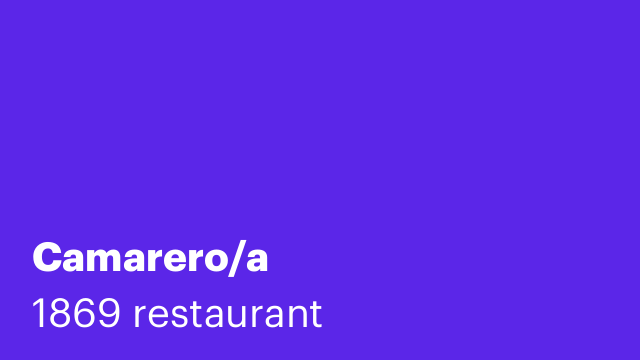 Camarero/a