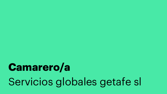 Camarero/a