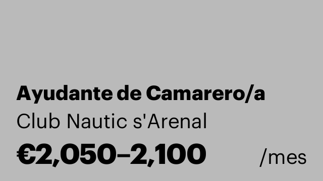 Ayudante de Camarero/a