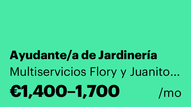 Ayudante/a de Jardinería