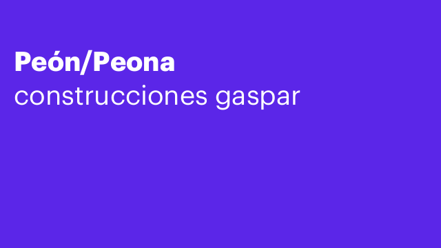 Peón/Peona