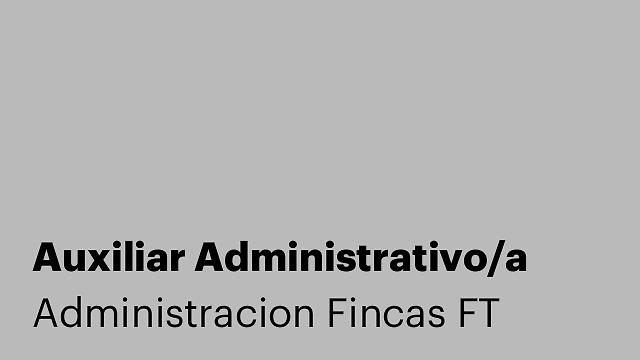 Auxiliar Administrativo/a