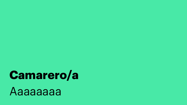 Camarero/a