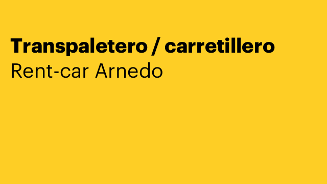 Transpaletero / carretillero