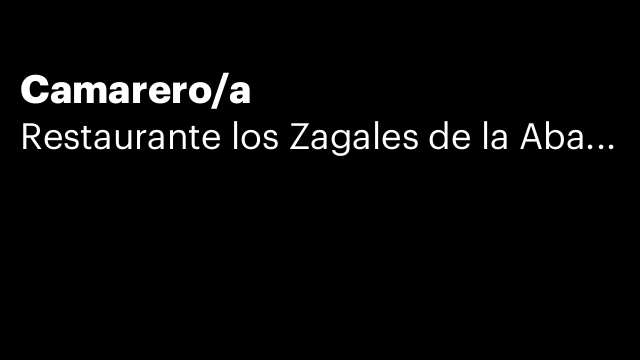 Camarero/a