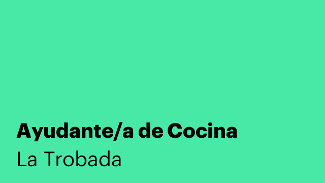 Ayudante/a de Cocina