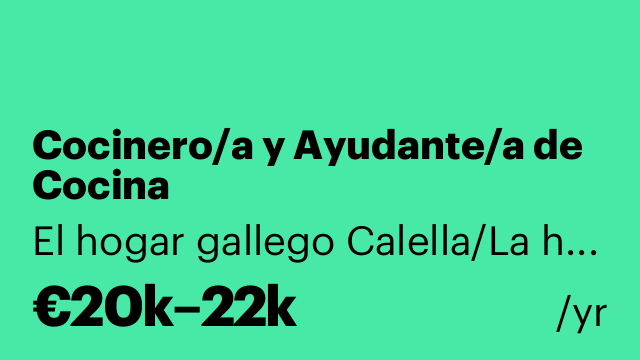 Cocinero/a y Ayudante/a de Cocina