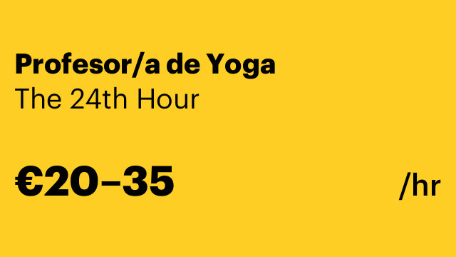 Profesor/a de Yoga