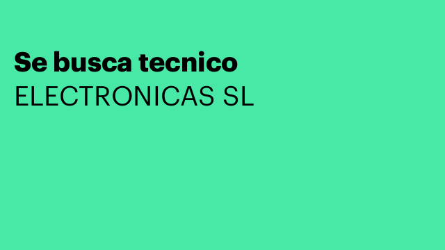 Se busca tecnico