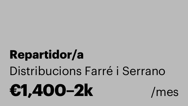 Repartidor/a