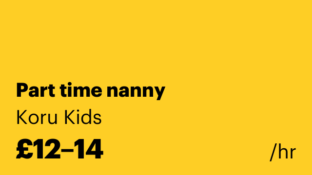 Part time nanny