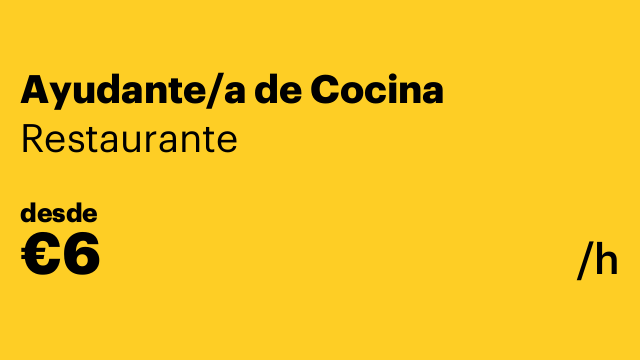 Ayudante/a de Cocina