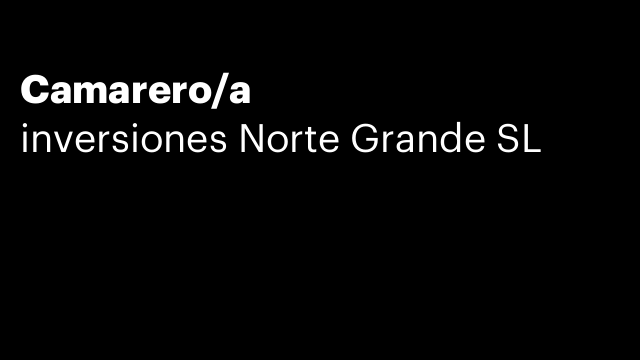 Camarero/a
