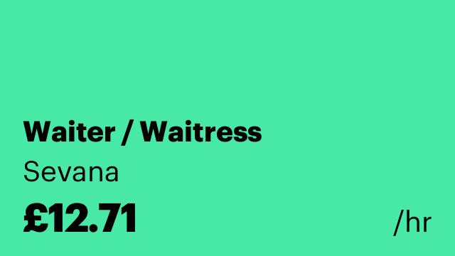 Waiter / Waitress