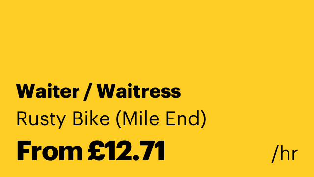 Waiter / Waitress