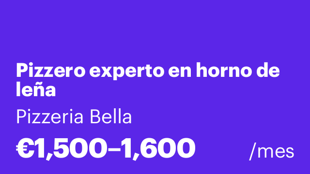 Pizzero experto en horno de leña