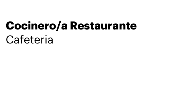 Cocinero/a Restaurante