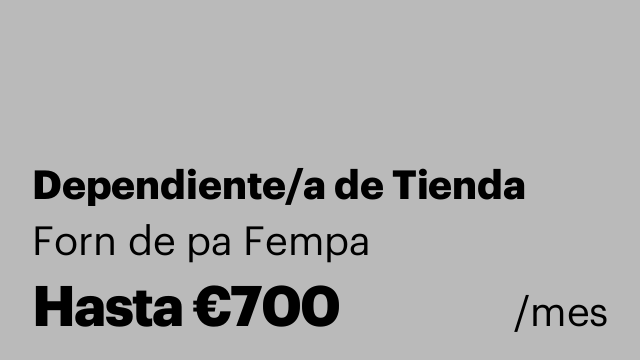 Dependiente/a de Tienda